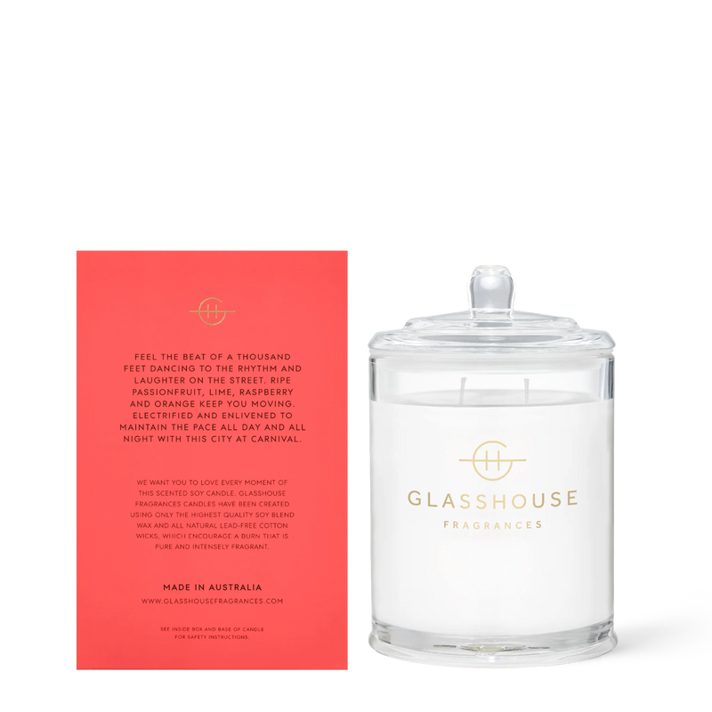 Glasshouse One Night in Rio 350g Candle - Passionfruit & Lime