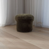 Otto Round Ottoman - Olive