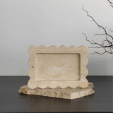 Palazzo Small Scalloped Tray - Beige Travertine