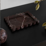 Palazzo Scalloped Tray - Rosso Levanto