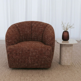 Portia Swivel Chair - Umber