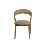 Prescott Leather Dining Chair with Honey Oak Legs
