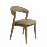Prescott Leather Dining Chair with Honey Oak Legs