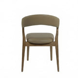 Prescott Leather Dining Chair with Honey Oak Legs