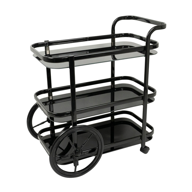 Ritchie Triple Shelf Cart - Black