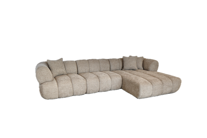Savannah 3 Seater with Chaise - Almond