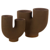 Robus Large Stoneware Vase - Brown