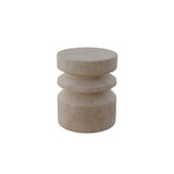 Rocco Side Table - White Travertine