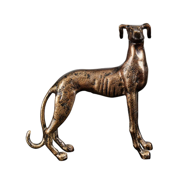 Rudi Greyhound Sculpture - Brass