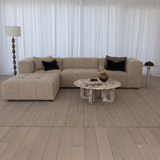 Saatchi 3 Seater with Ottoman - Preston Marshmallow