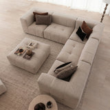 Saatchi 5 Piece Corner Modular - Preston Marshmallow