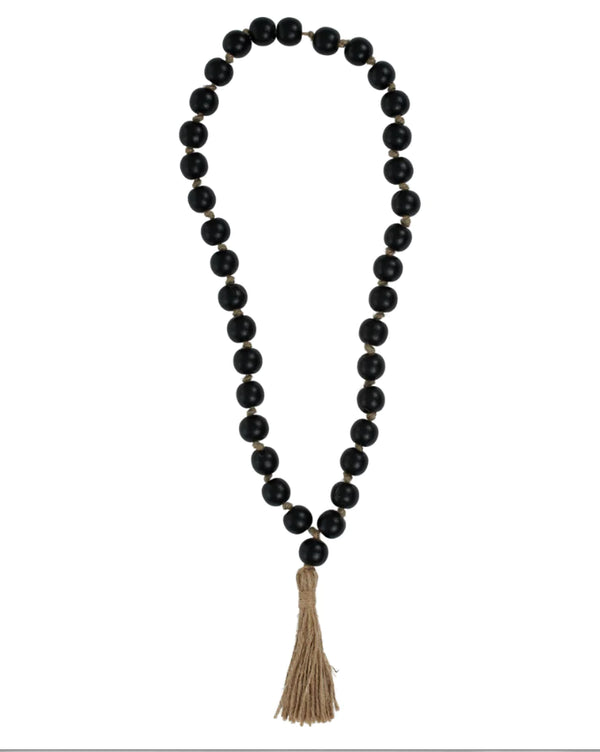 Saffron Wooden Beads - Black