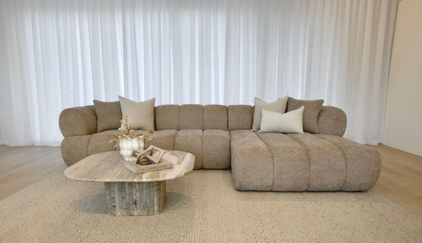Savannah 3 Seater with Chaise - Almond