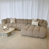 Savannah 3 Seater with Chaise - Almond