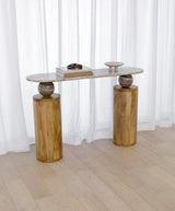 Sfera Marble/Wood Console