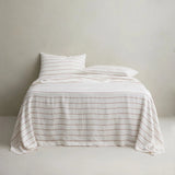 Cultiver Linen Queen/King Flat Sheet - Cedar Stripe