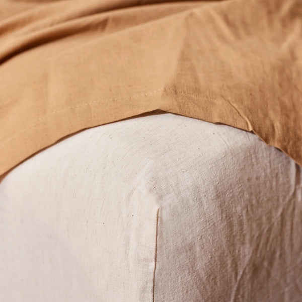 Shore Fitted King Sheet - Natural