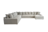 Sidney 6 Seater Corner Modular with Chaise - Cuddle Grey Gum