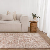 Solenne Distressed Vintage rug - Beige & Rust