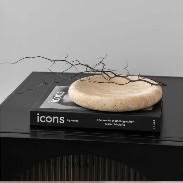 Solstice Small Tray - Beige Travertine