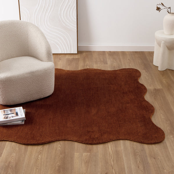 Barrow Scalloped Rug - Terracotta