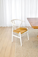 Elm Wishbone Chair - White/Natural