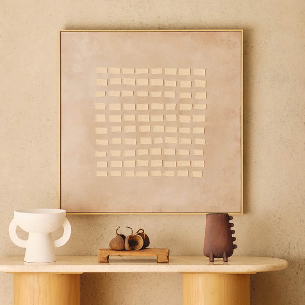 Tadao Framed Wall Art - Taupe