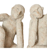 Thinking Man Book Ends - Cream