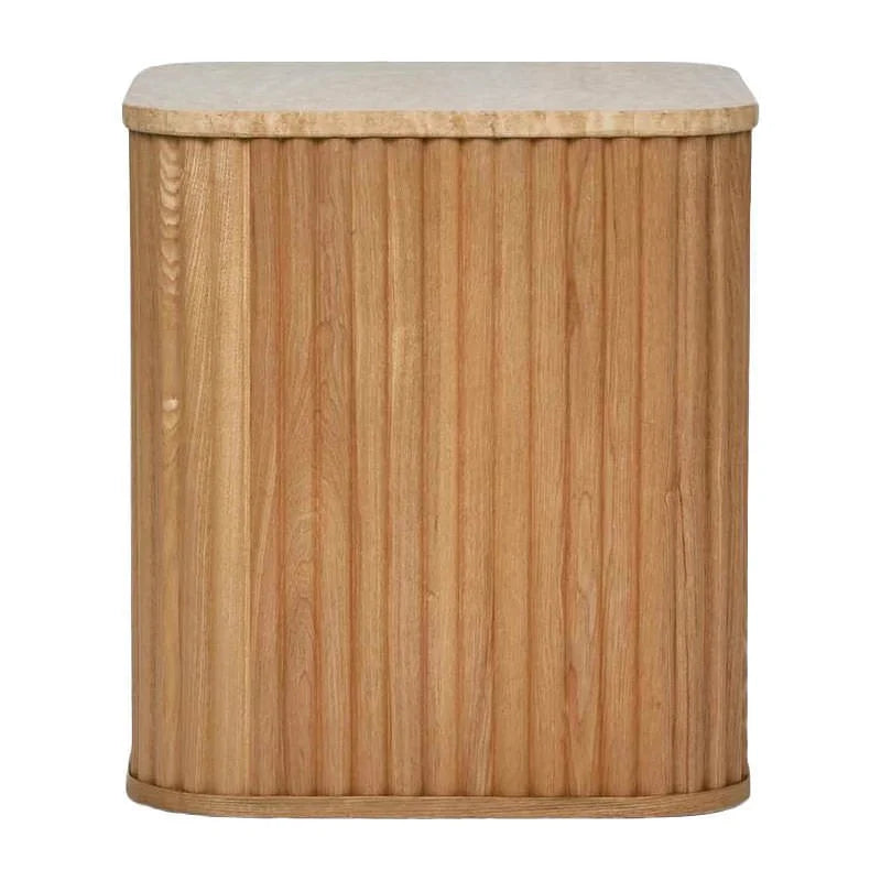 Travertine Side Table