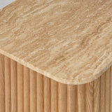 Travertine Side Table