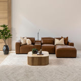 Zayn 3 Seater Electric Recliner with Chaise & Console - Biscoff