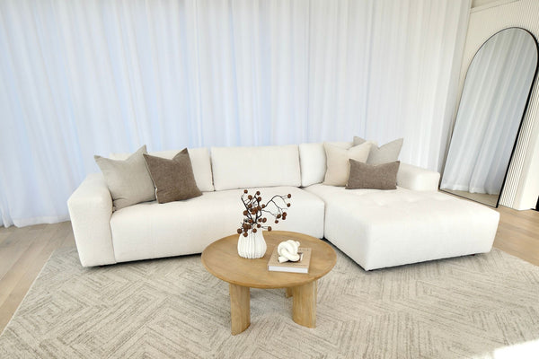 Lyla 3 Seater with Chaise - Cloud Optical