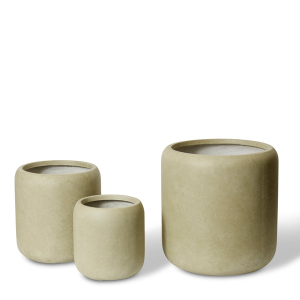 Saheed Fibrestone Planter Set of 3 - Green
