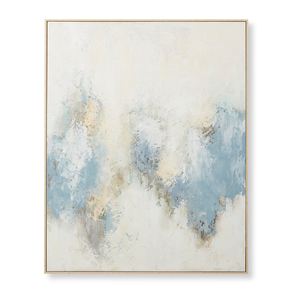 Laquan Hand Painted Wall Art - Blue
