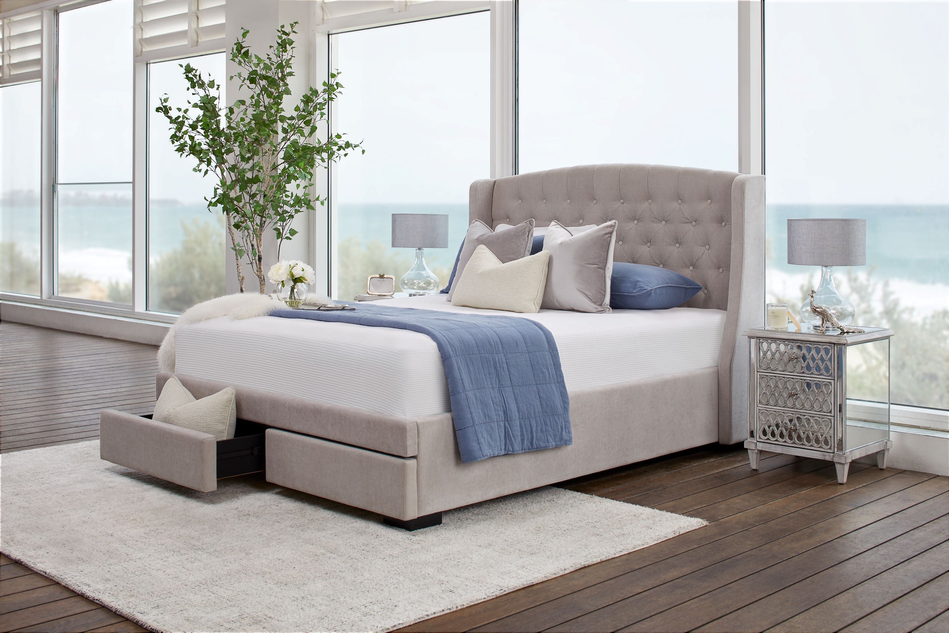 Buy Warner 2 Drawer Bed Venice Pearl in Perth, Osborne Park