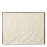 Wavy Hand Painted Wall Art - Beige