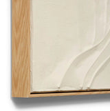 Wavy Hand Painted Wall Art - Beige