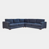 Monaco Corner Lounge - 5 Extra Wide Seats  - Denim