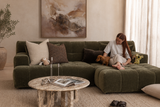 Valletta 3 Seater with Chaise - Mystique Fern