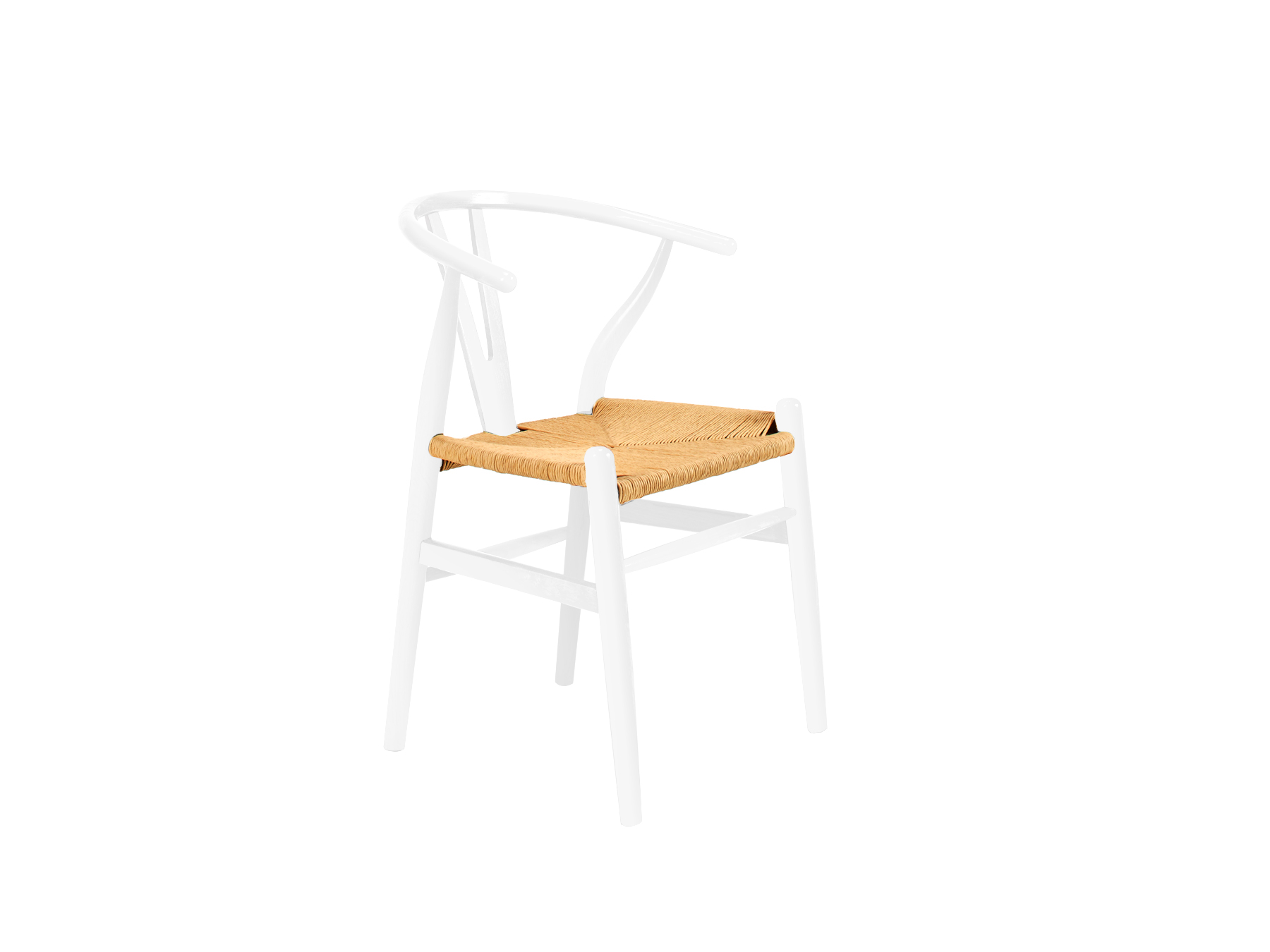Buy Elm Wishbone Chair White/Natural in Perth, Osborne Park