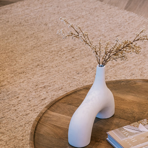 Zurich Handwoven Textured Boucle Wool Rug - Caramel