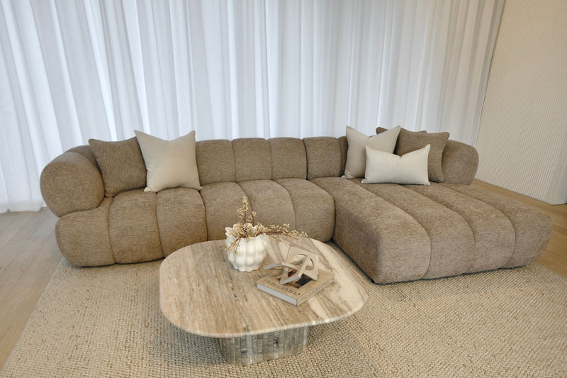 Savannah 3 Seater with Chaise - Almond
