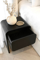 Oslo Bedroom Side Table - Black