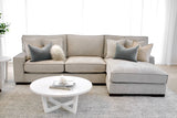 Brielle 4 Seater with Chaise - Light Grey