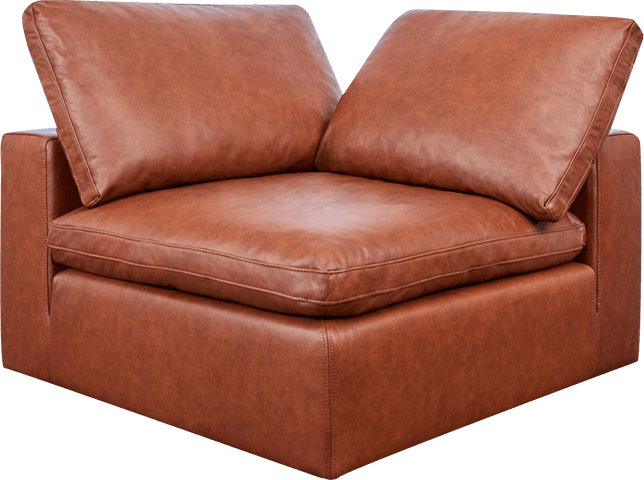 Corner Armless Lounge in Cagnac Leather Colour