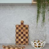 Hudson Acacia Wood Checkerboard Serving Board - Natural