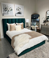 Couture Queen Bed - Emerald Green