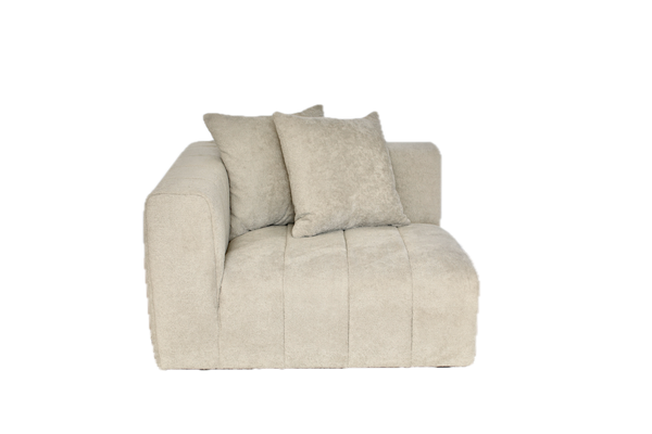 Laurent 1.5 Seater with LHS Arm - Cuddle Cobblestone