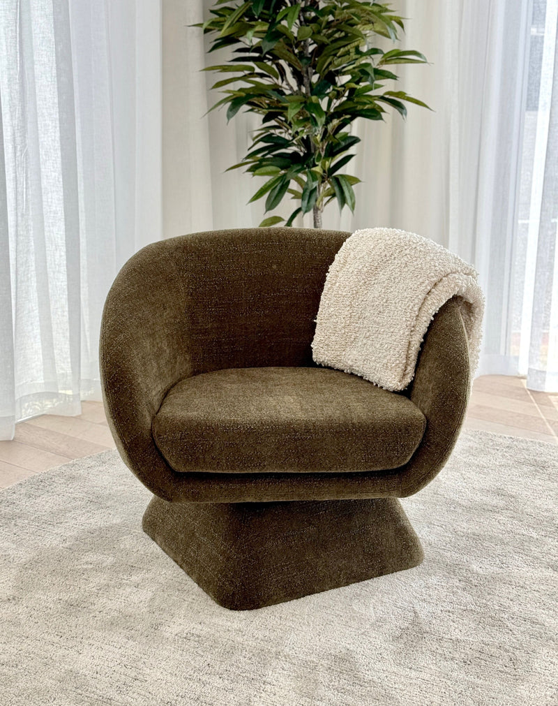 Lucca Swivel Chair - Olive