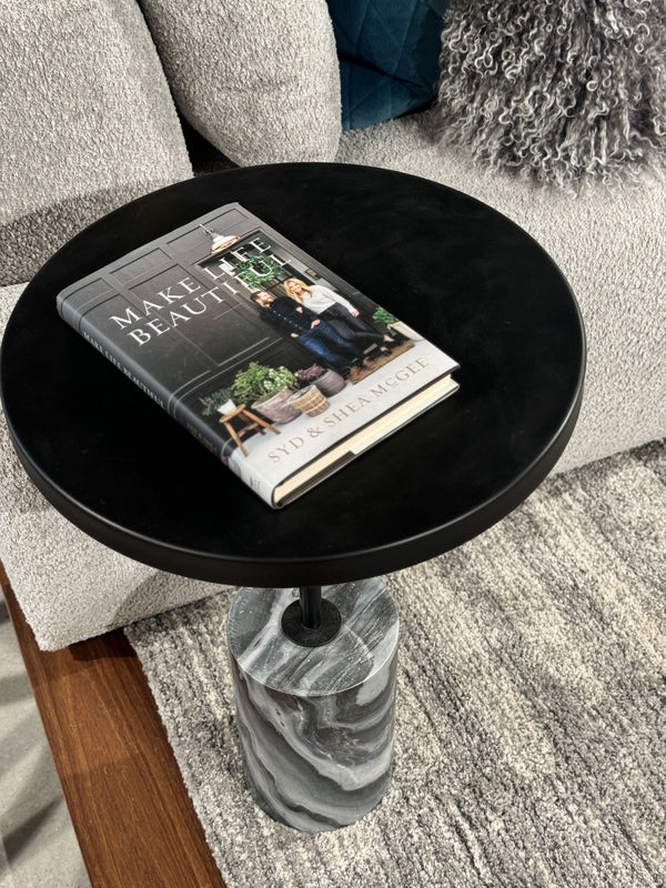 Kush Side Table - Black & Grey